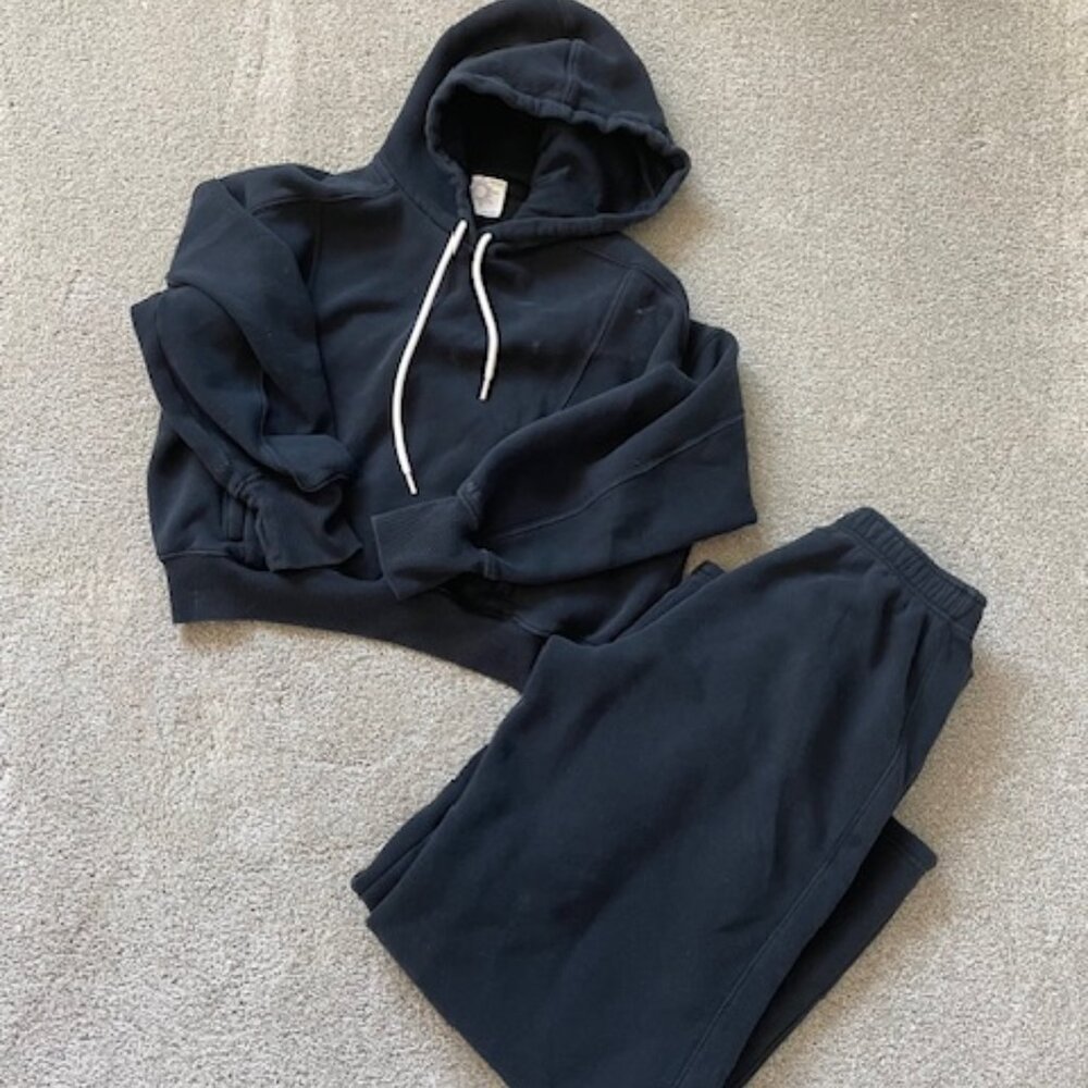 Wide Leg Fleece Pant & Hoodie